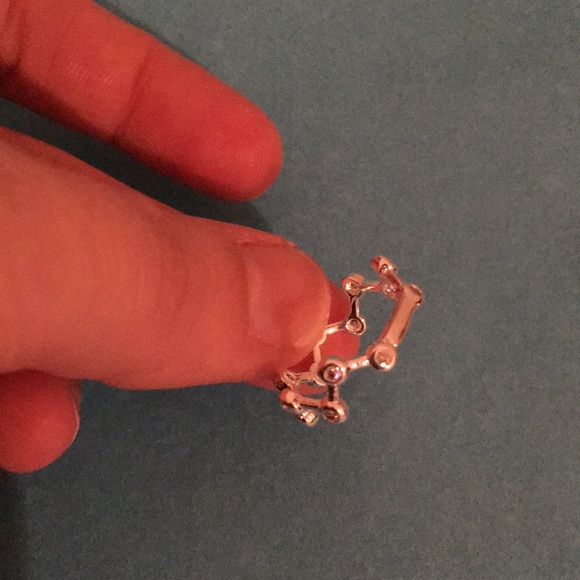 Silver Plated Creative CZ Ring. - Picture 4 of 5